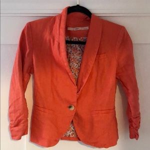 Coral blazer, 3/4 sleeves